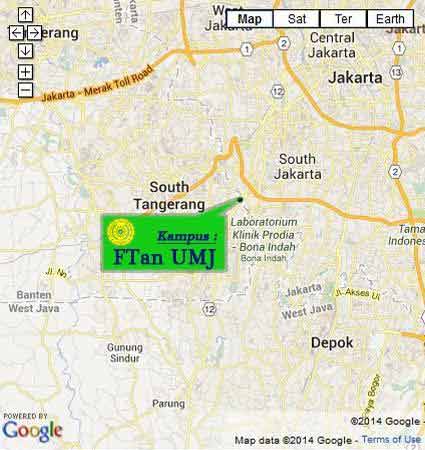Campus Location (Google Map) Fakultas Pertanian UMJ Jakarta Nomor